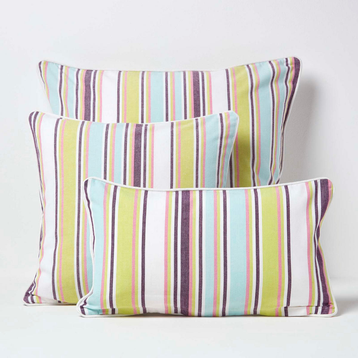 KISSENHÜLLE Osaka 60/60 cm, gestreift - Multicolor, Textil (60/60cm) - Homescapes