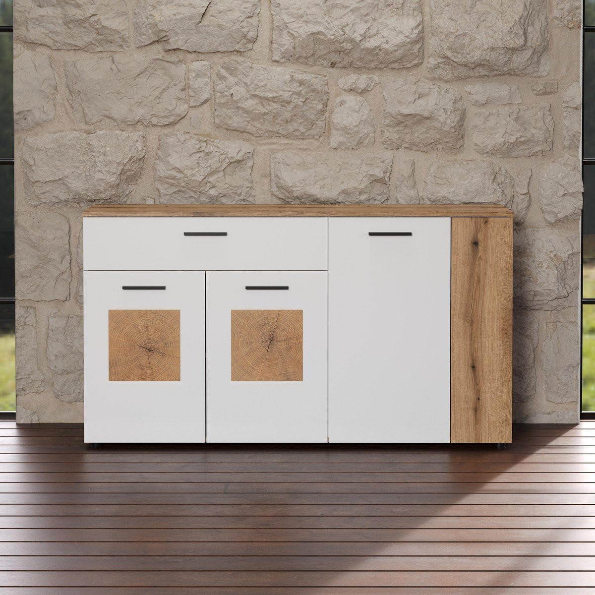 SIDEBOARD Vitoria Weiß - Weiß, Holzwerkstoff (150/83/42cm) - Trendteam