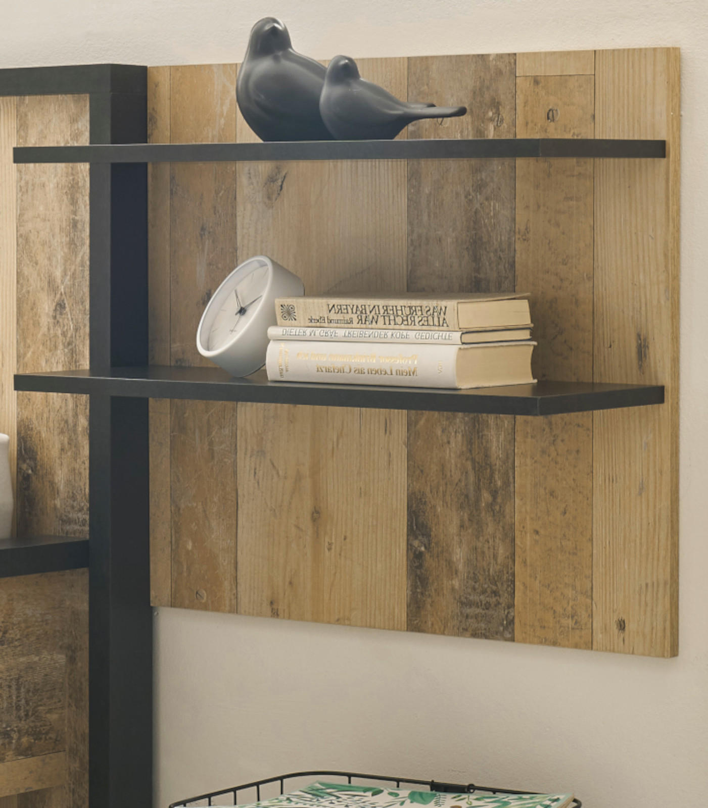 WANDPANEEL Used Wood hell, Anthrazit, Wandboard 60 x 54 cm - Eichefarben/Anthrazit, Holzwerkstoff (60/54/22cm) - Furn.Design