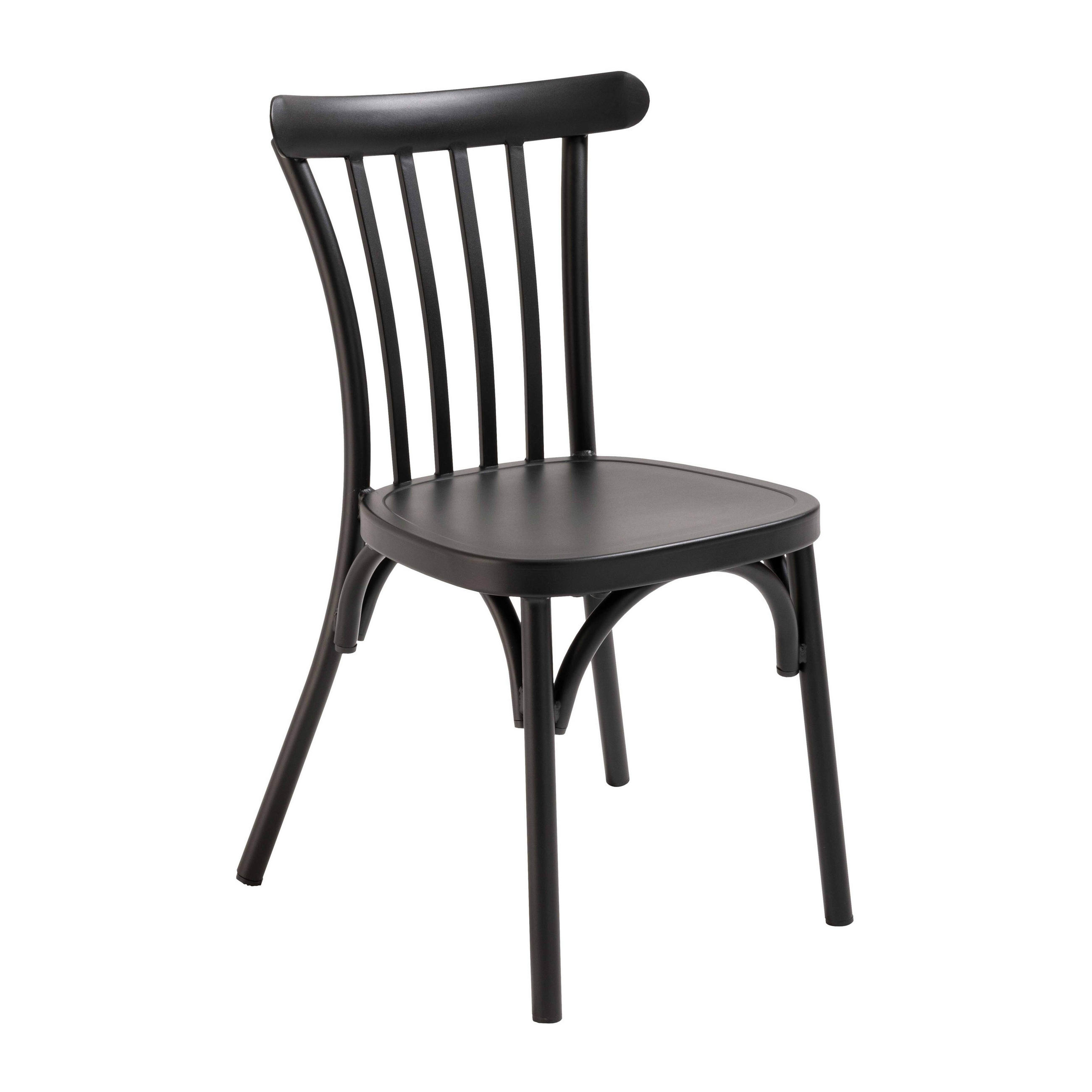 GARTENSTUHL, Schwarz - Schwarz, Metall (44/87/52cm) - Oviala