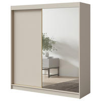 SCHWEBETÜRENSCHRANK mit Spiegel Fiore 2D1L 180 Kaschmir/Gold - Kaschmir/Goldfarben, Holzwerkstoff/Metall (180/200/60cm) - mzm24