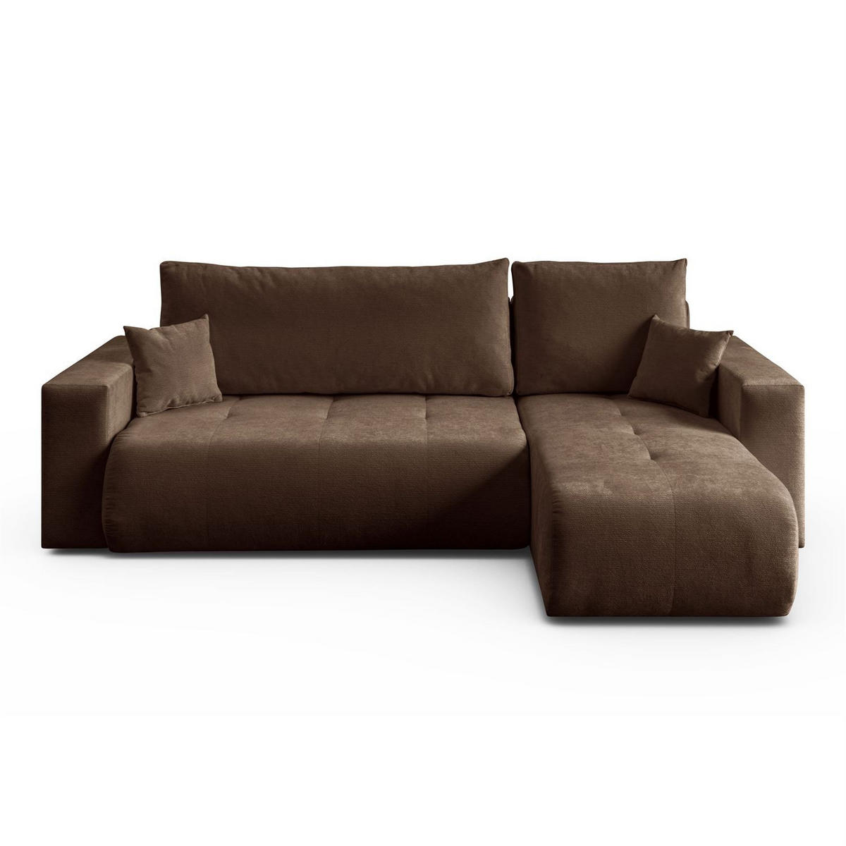Ecksofa CLOUD II L mit Schlaffunktion, Vibe 26 - Dunkelbraun, Textil (247/152cm) - Lookway