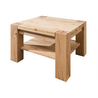 COUCHTISCH Wildeiche 70x70x45 beige geölt KENT #214 - Beige, Holzwerkstoff (70/70/45cm) - Massivmoebel24