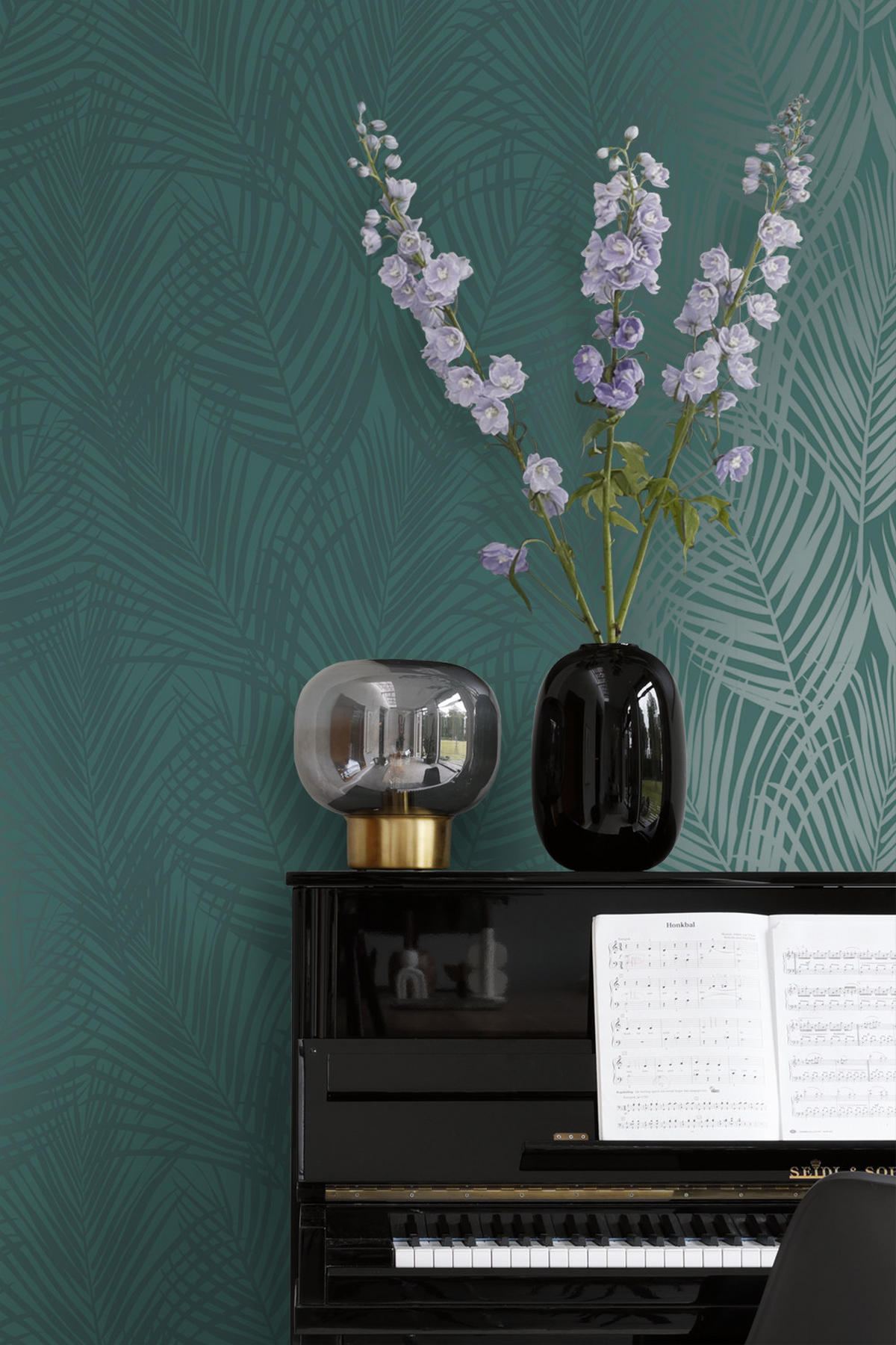 TAPETE Palmenblätter 53 cm x 10.05 m - Grün, Papier (53/1000cm) - Origin Wallcoverings