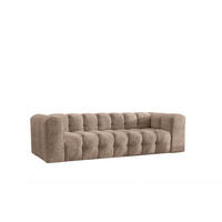 SOFA 4-Sitzer, Komfort, BALOO, Stoff Schenille & Bouclé, Dunkelbeige - Taupe, Holz (250/75/106cm) - Kaiser Möbel