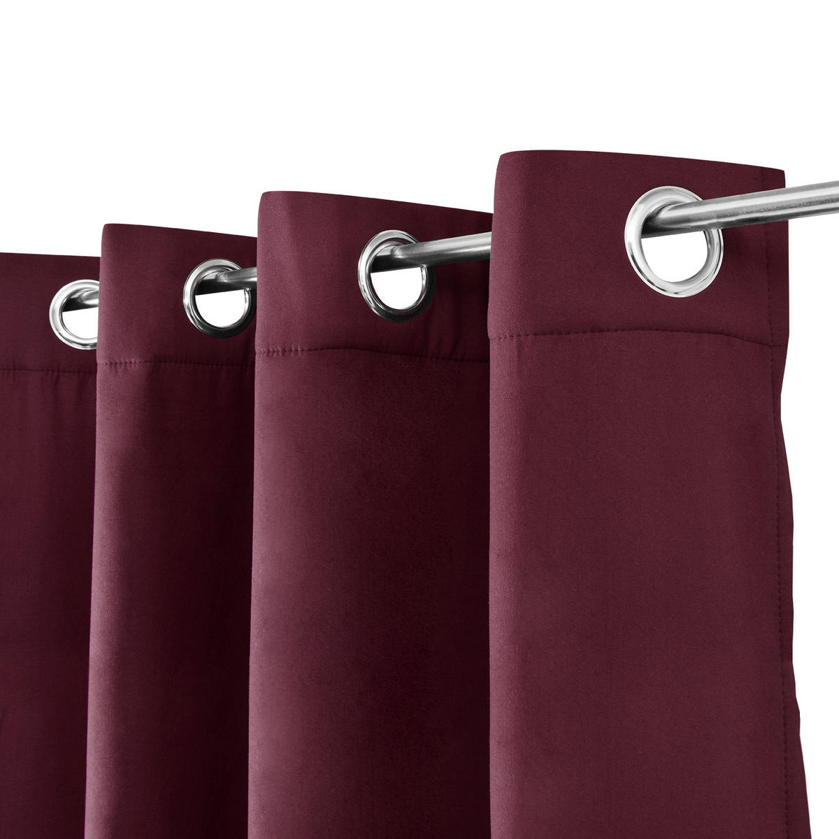 VORHANG Amelie TO mit Öse 140x245cm Bordeaux (2tlg) - Bordeaux, Textil (140/245/1cm) - Beautissu 