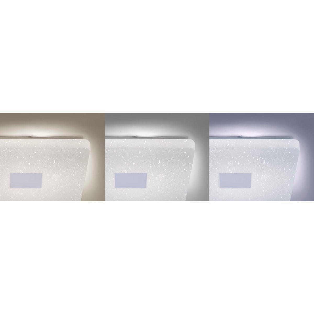 LED DECKENLAMPE Weiß Stahl CCT Dimmbar - Weiß, Metall (60/60/9.5cm)