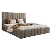 POLSTERBETT Fiarro Graubeige, Velours, 160x200 cm - Taupe, Textil (160/200cm) - Selsey
