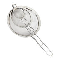 3XKÜCHENSIEB - Silberfarben, Metall (18cm) - Relaxdays