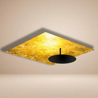 LED-WAND-/DECKENLAMPE Plate Blattgold 62x62cm - Goldfarben, Metall (62/62/10cm) - s.luce