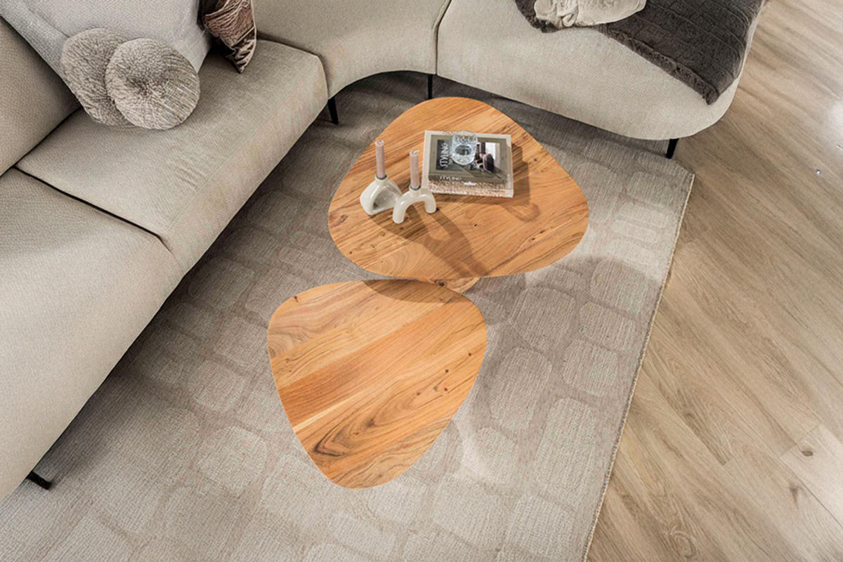 COUCHTISCH-SET EVI Braun Akazie - Braun, Akazienholz/Holz (84/78/40cm) - KAWOLA