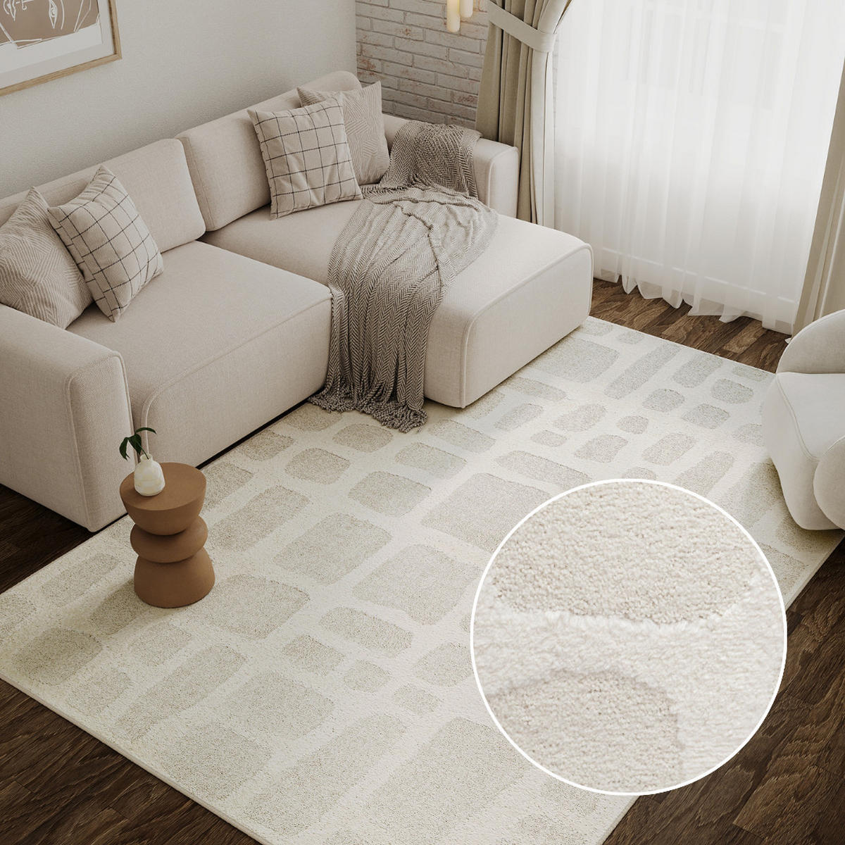 TEPPICH TERRA Creme 200/300 cm - Creme, Textil (200/300cm) - Tapiso