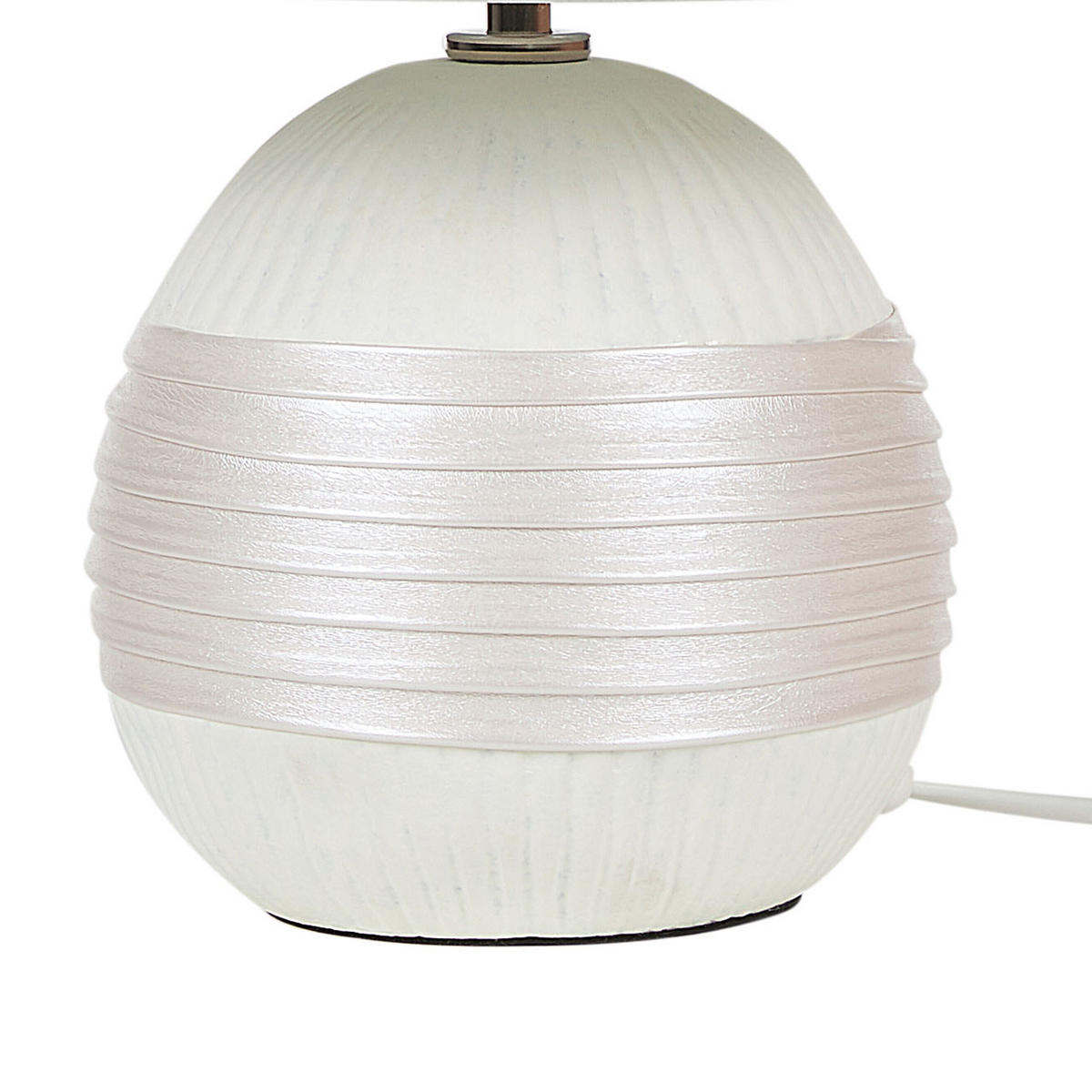 TISCHLAMPE Sado 28/28/37 cm - Weiß, Keramik (28/28/37cm) - Beliani