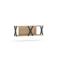 WANDREGAL Seza Eiche Schwarz - Eichefarben/Schwarz, Holzwerkstoff (17.5/21.4/72cm) - Decorotika