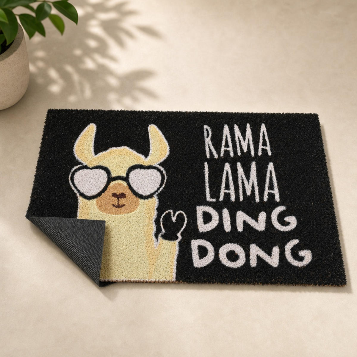 ROHOŽKA Vícebarevná kokosové vlákno lama protiskluzová 60x40 cm - různobarevná, textil/plast (60/40cm) - Relaxdays