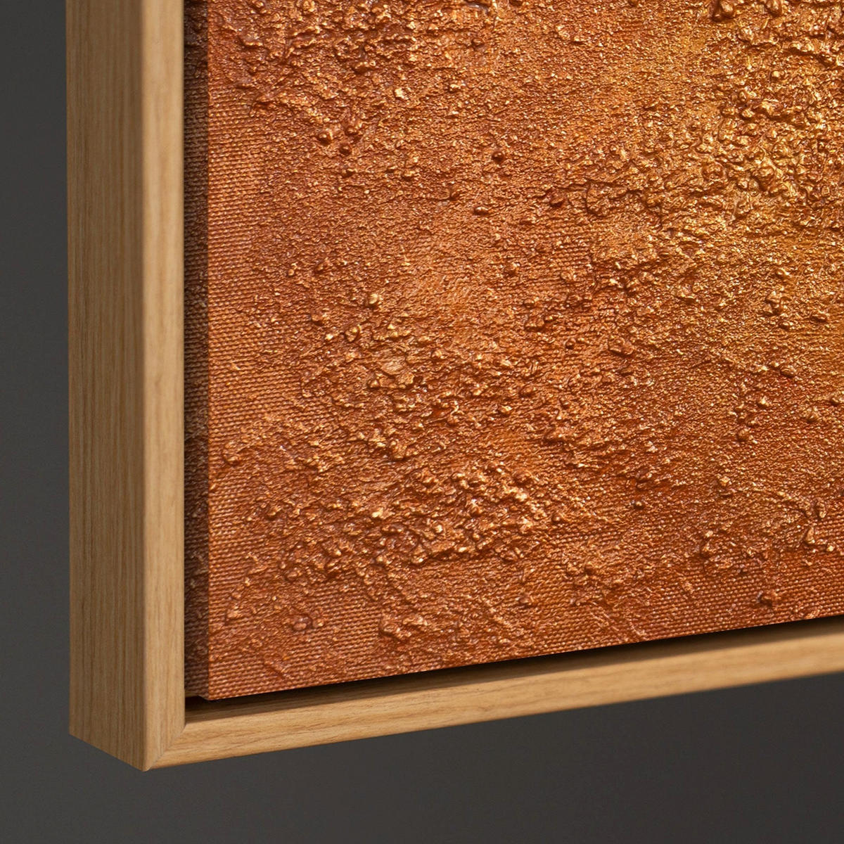 GEMÄLDE Harmonie der Formen Schattenfugenrahmen Eichefarben 120x80 cm - Eichefarben, Holz (120/80cm) - YS-art gallery
