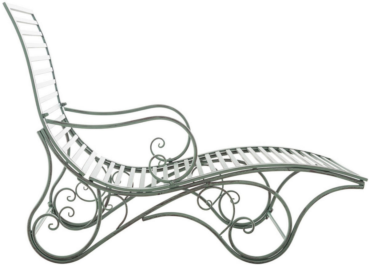GARTENLIEGE Aurelle antik-grün - Grün, Metall (58/101/140cm) - TPFGarden
