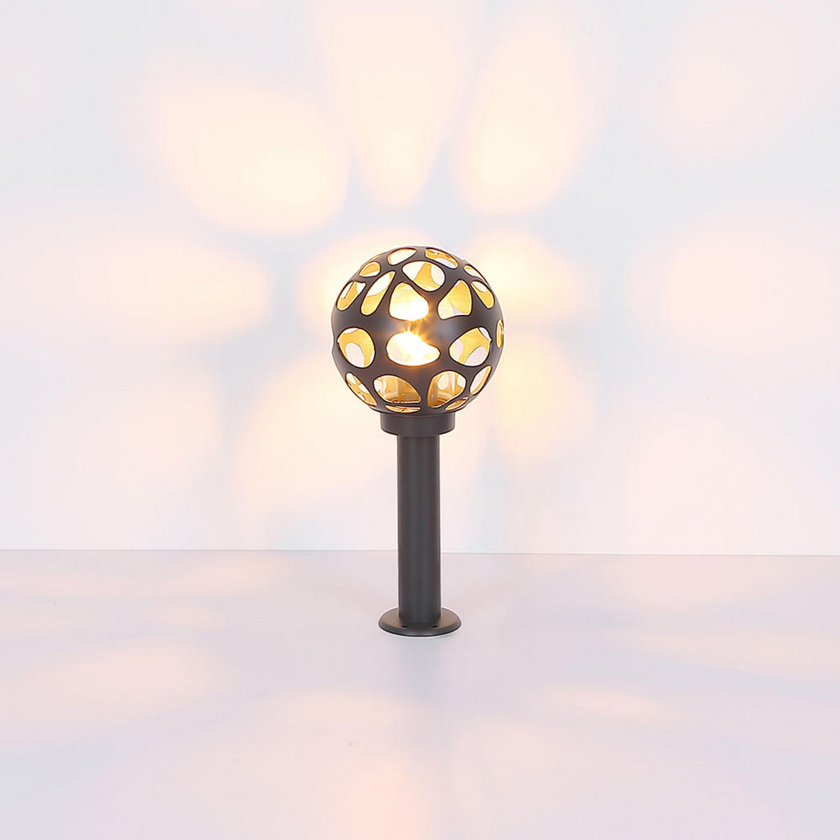 LED WEGELEUCHTE HILARIO Aluminium Anthrazit - Anthrazit, Metall (20/20/45cm) - Globo Lighting