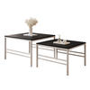 COUCHTISCH Schwarze matte Cashmere Rahmen - Creme/Schwarz, Holzwerkstoff (70/70/46cm) - Idohome