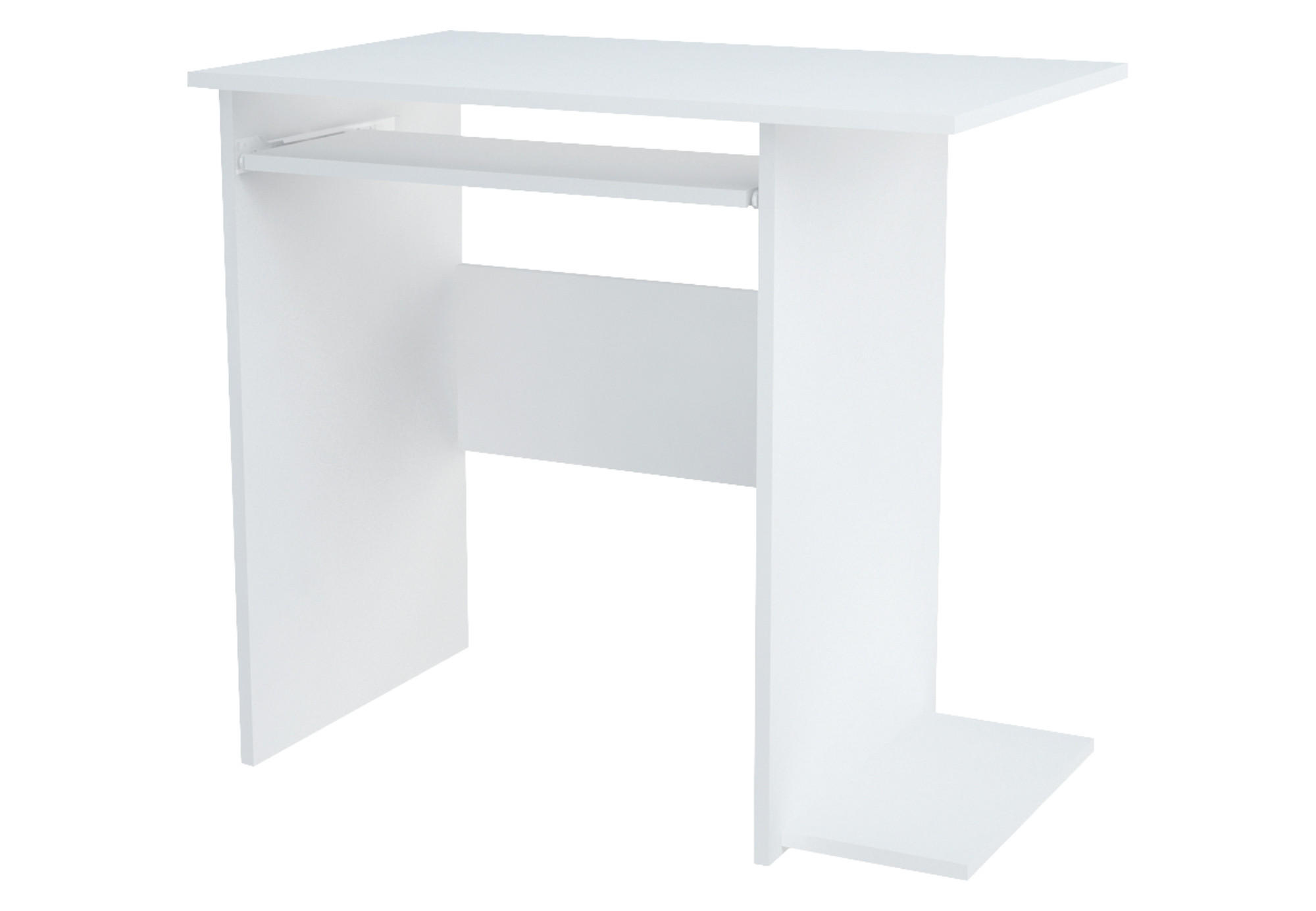 COMPUTERTISCH mit Regalen in Weiß - Weiß, Holzwerkstoff (80/50/74cm) - Home Collective