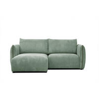 ECKSOFA TAUER 3-Sitzer, mintgrün - Schwarz/Mintgrün, Holzwerkstoff/Kunststoff (173/206cm) - Courtois Laville