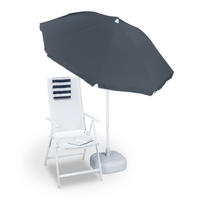 SONNENSCHIRM - Grau, Textil/Metall (180/180cm) - Relaxdays