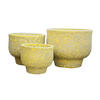 TOPF Sanish Gelb 50/50/40cm 3er-Set - Gelb, Keramik (40cm) - PTMD Collection