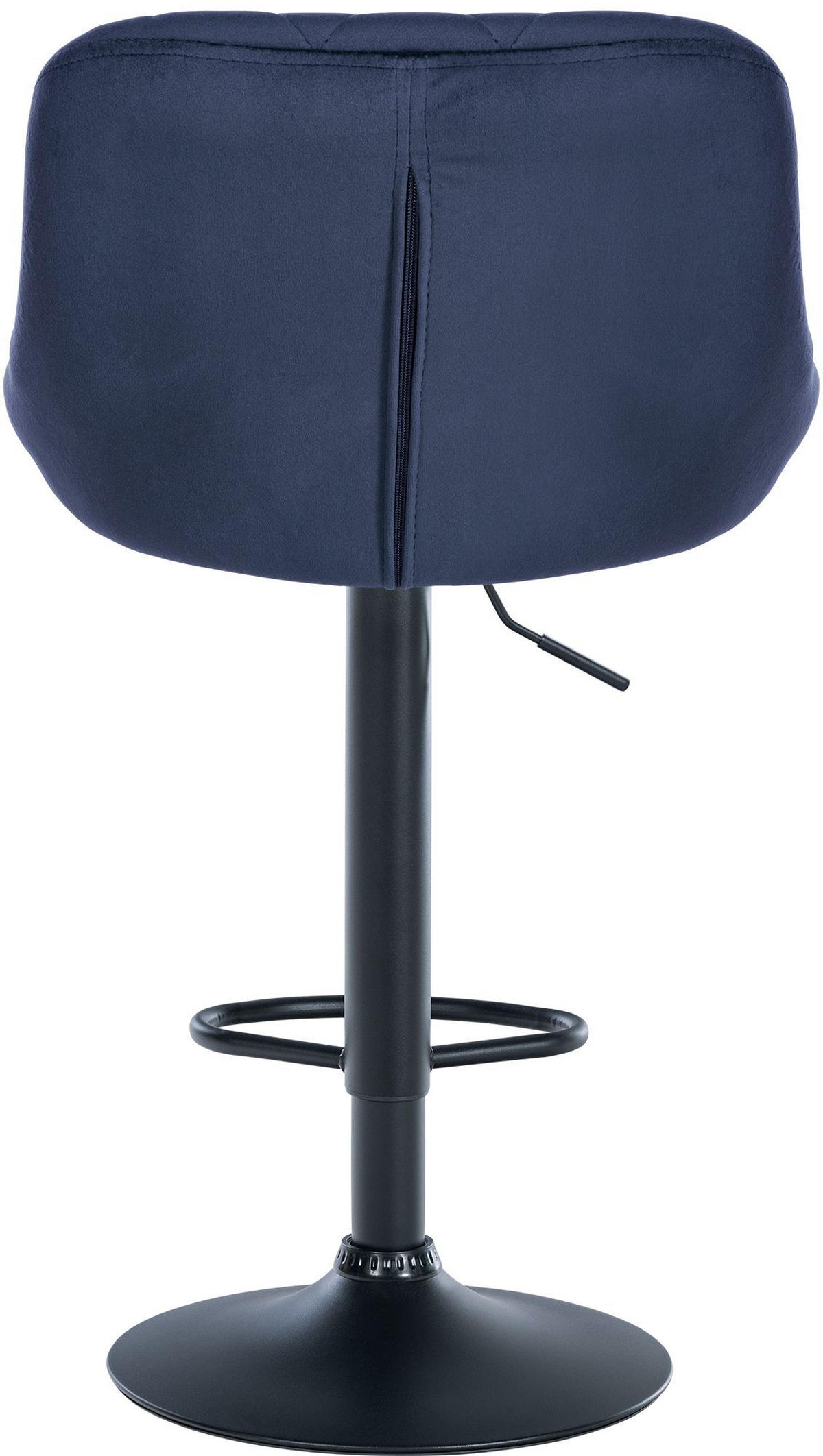 BARHOCKER 2er Set Samt blau - Blau/Schwarz, Textil/Metall (46/83/49cm) - CLP