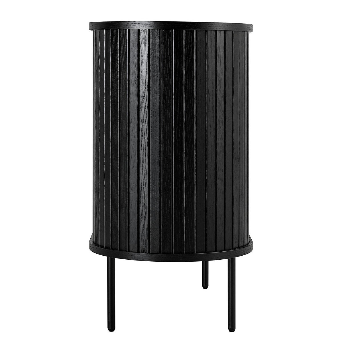 SIDEBOARD - MDF / Metall - Eiche - Eichefarben/Schwarz, Holzwerkstoff/Metall (140/76/40cm) - home24