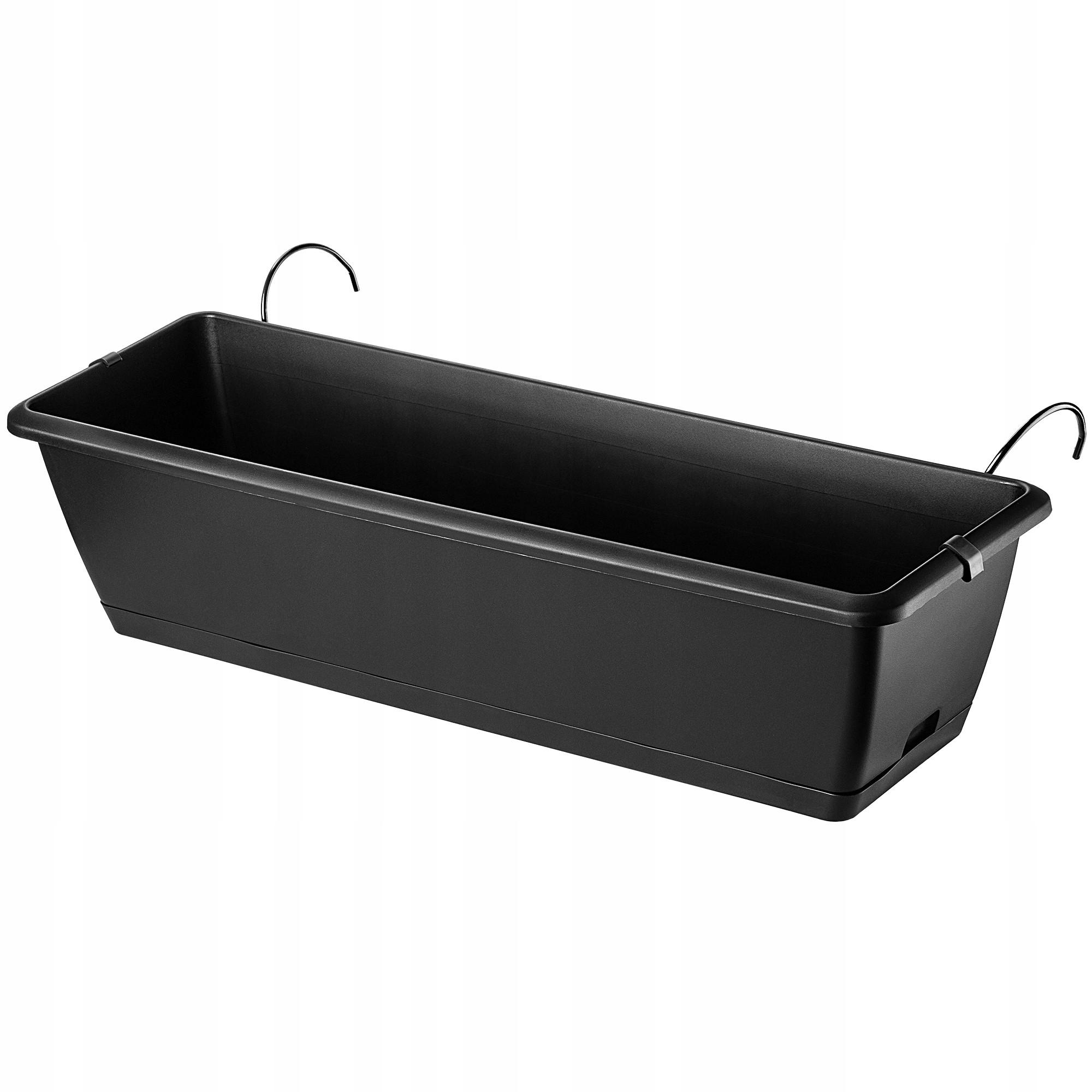 BALKONKASTEN mit Griffen, 60 cm, Anthrazit - Anthrazit, Kunststoff (19/59cm) - KADAX