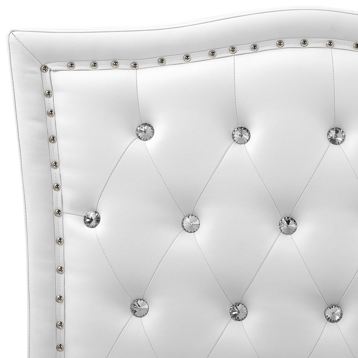 BETT 180/200cm Weiß Metz - Weiß, Textil (180/200cm) - Beliani