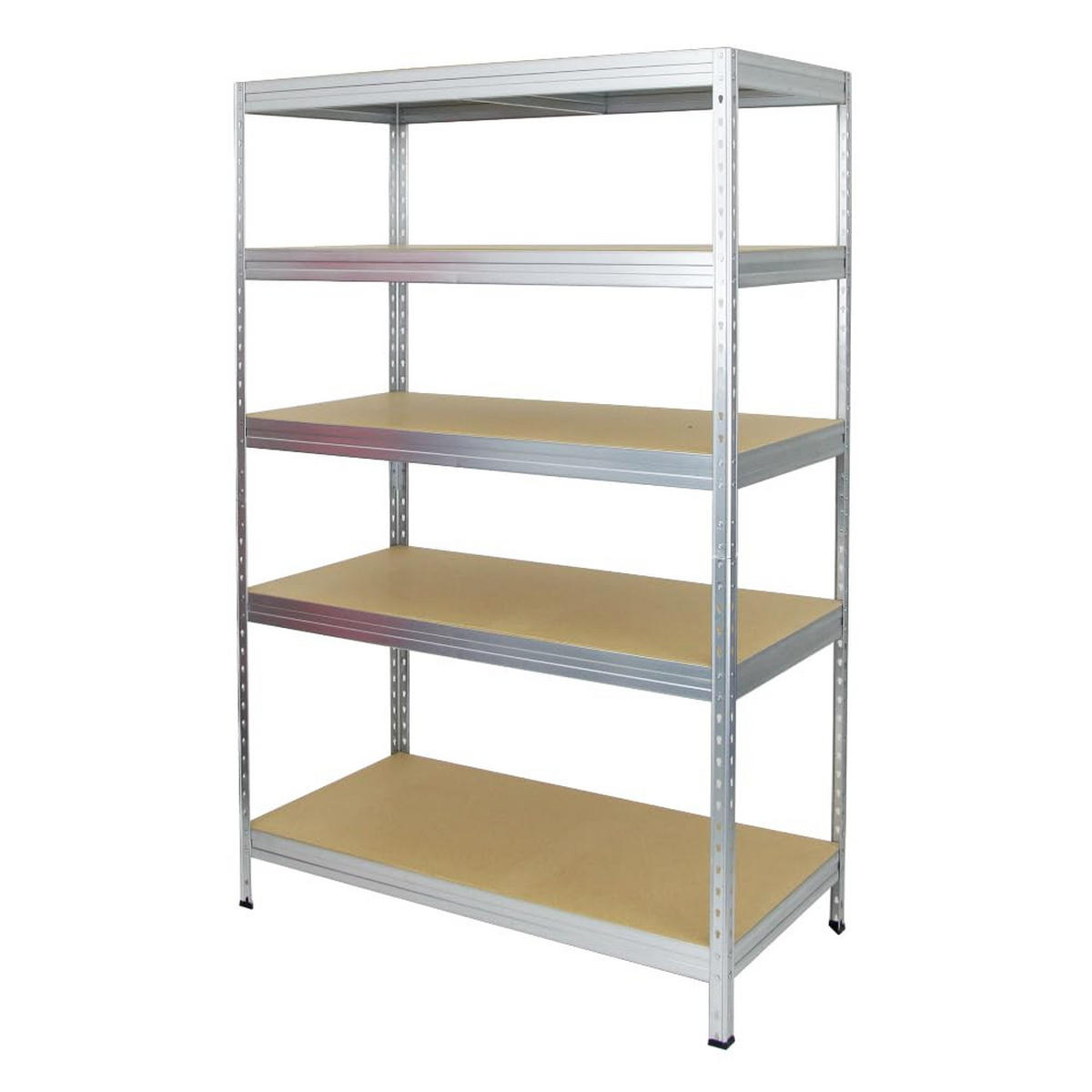 SCHWERLASTREGAL Rivet 180x120x60 cm Fachlast 250 kg Innovatives Stecksystem Verzinkt - Silberfarben, Metall (120/180/60cm) - PROREGAL