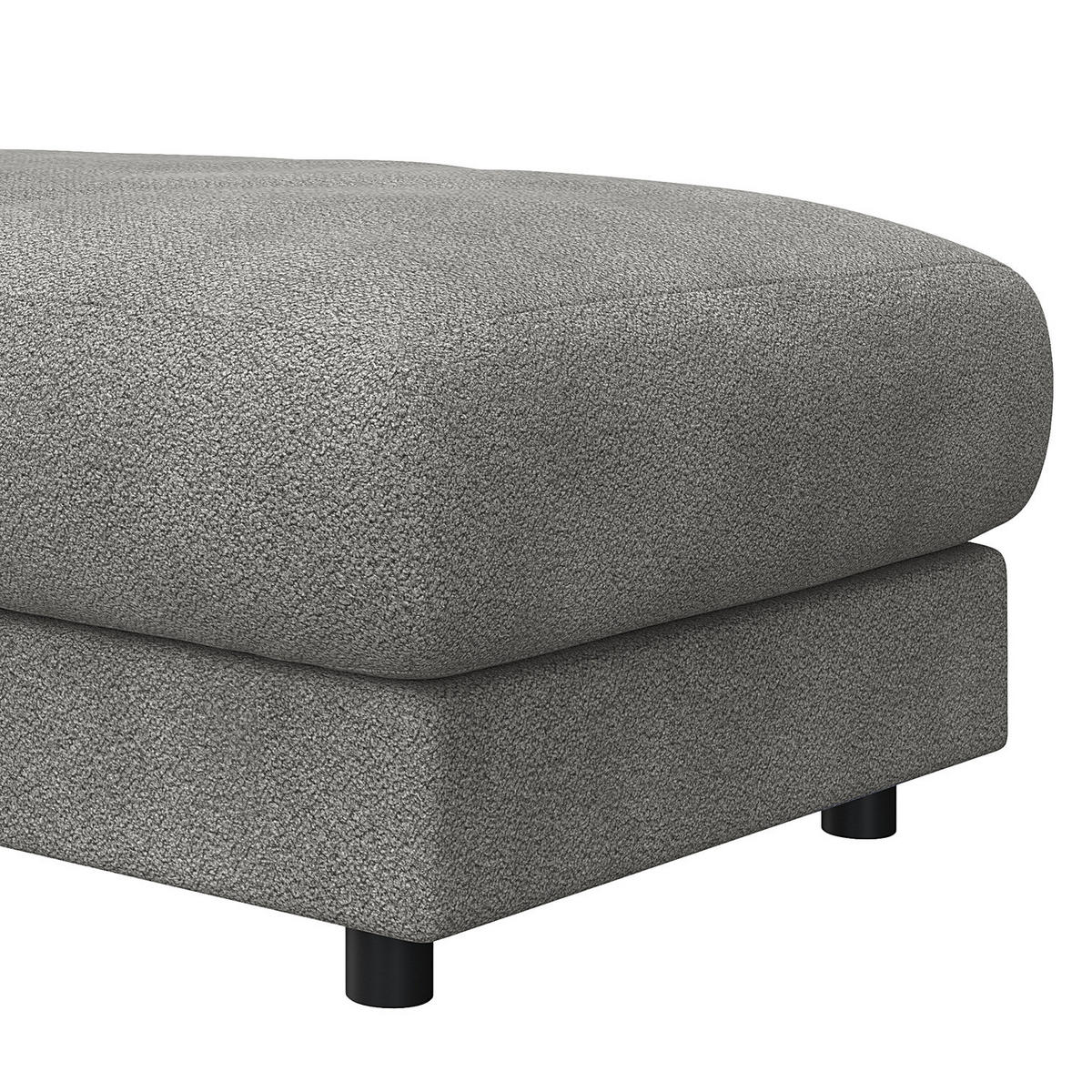 POLSTERHOCKER - Schwarz/Grau, Holz/Kunststoff (107/41/77cm) - home24