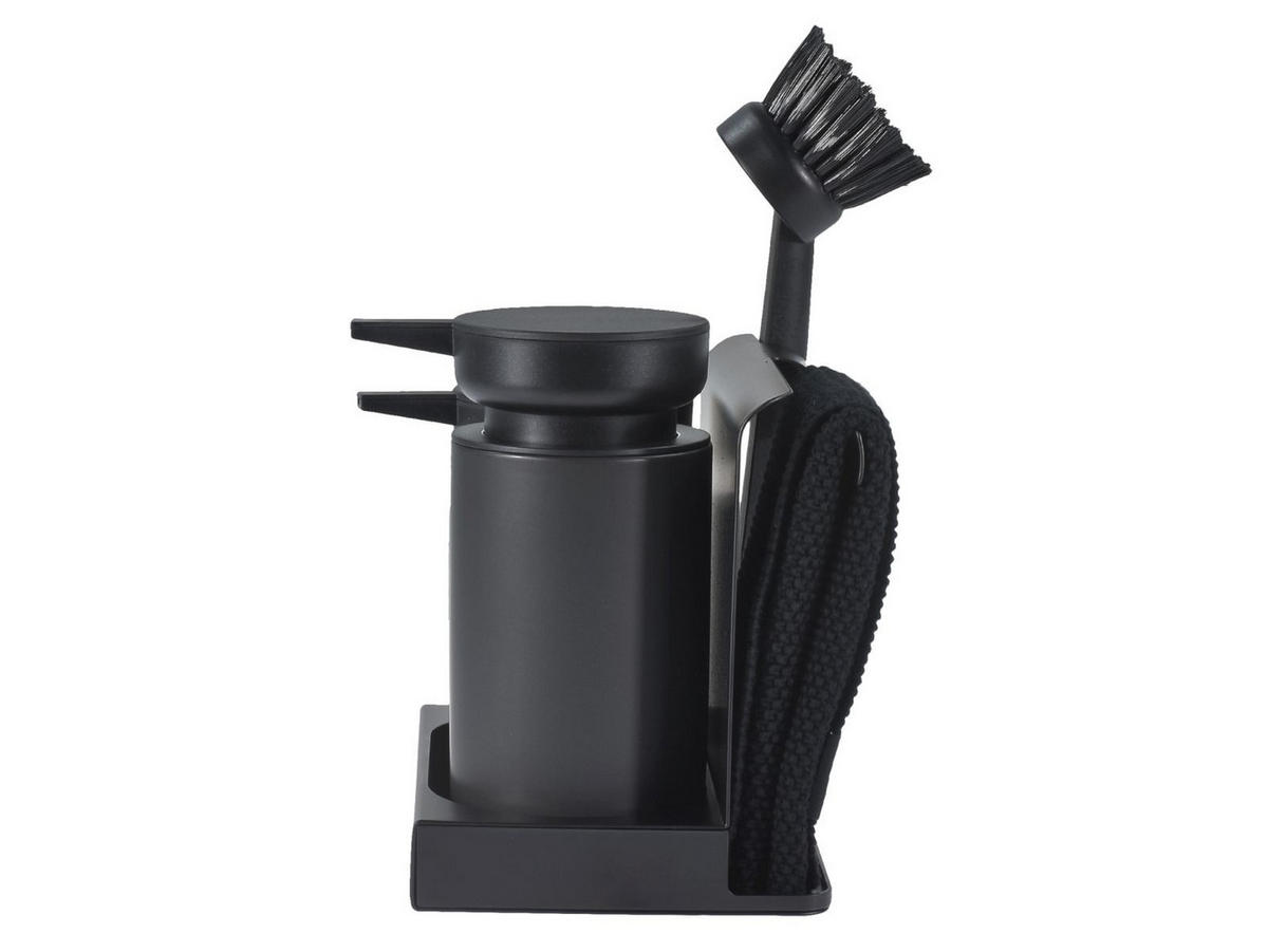 GESCHIRRSPÜLSET Diish schwarz (5-teilig) - Schwarz, Metall (12/26/18cm) - Zone Denmark