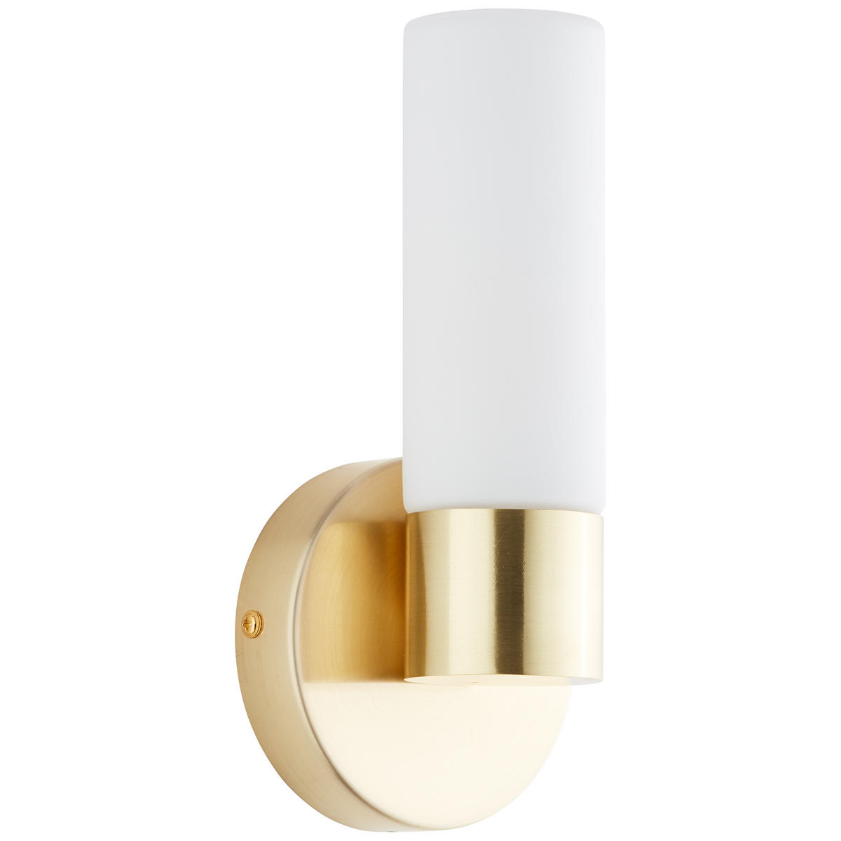 WANDLEUCHTE Almeria Messing geb./Weiß matt 10,5/8,2/22 cm - Multicolor, Glas (8.2/22/10.5cm) - Brilliant