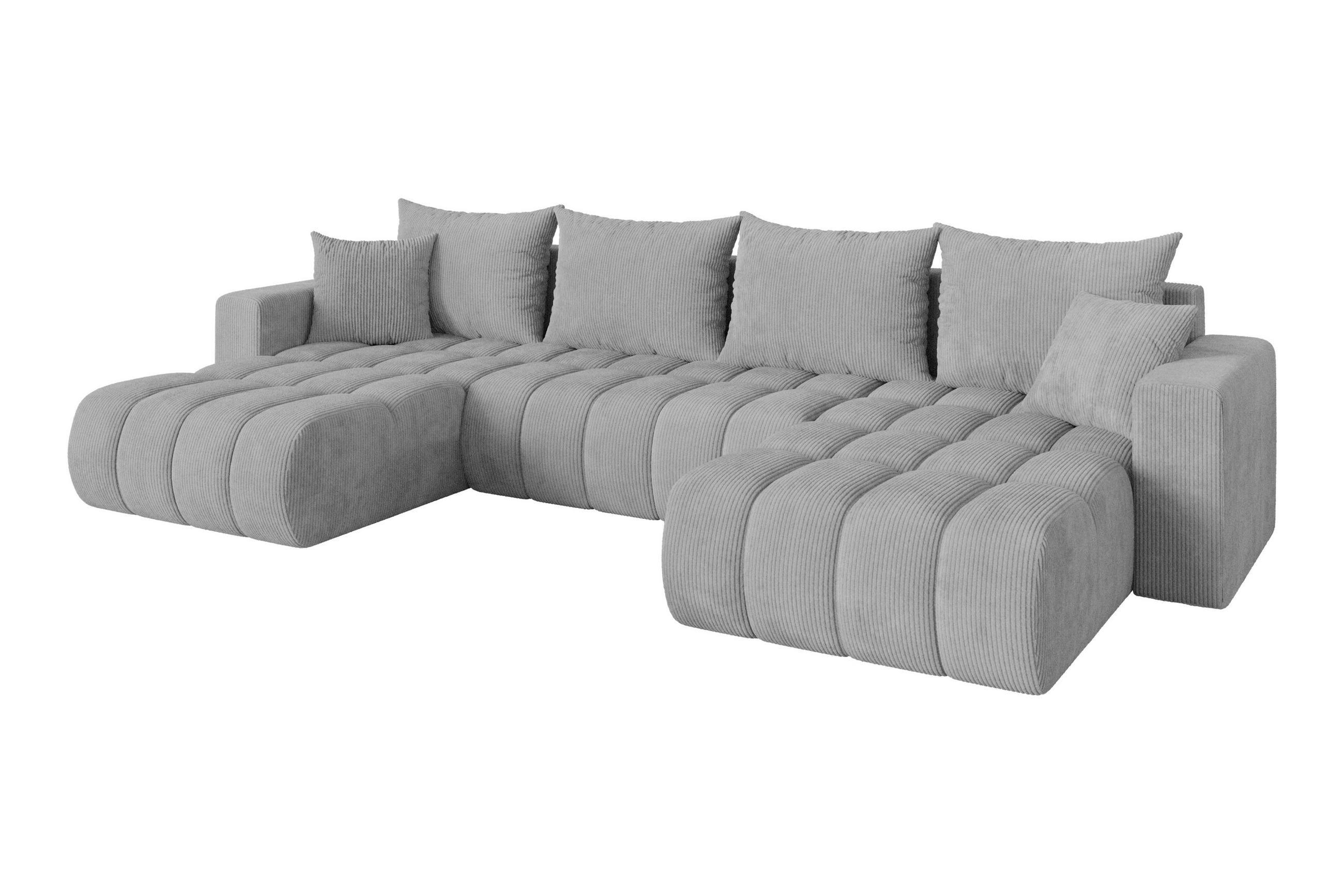 Altdecor Wohnlandschaft Grau 378x86x194 cm