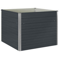 HOCHBEET Anthrazit 100/100/77 Cm Verzinkter Stahl - Anthrazit, Metall (100/77/100cm) - vidaXL
