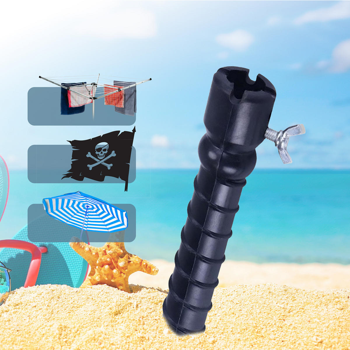 TALNA cev - večbarvno, kovina/umetna masa (4/29/4cm) - Relaxdays