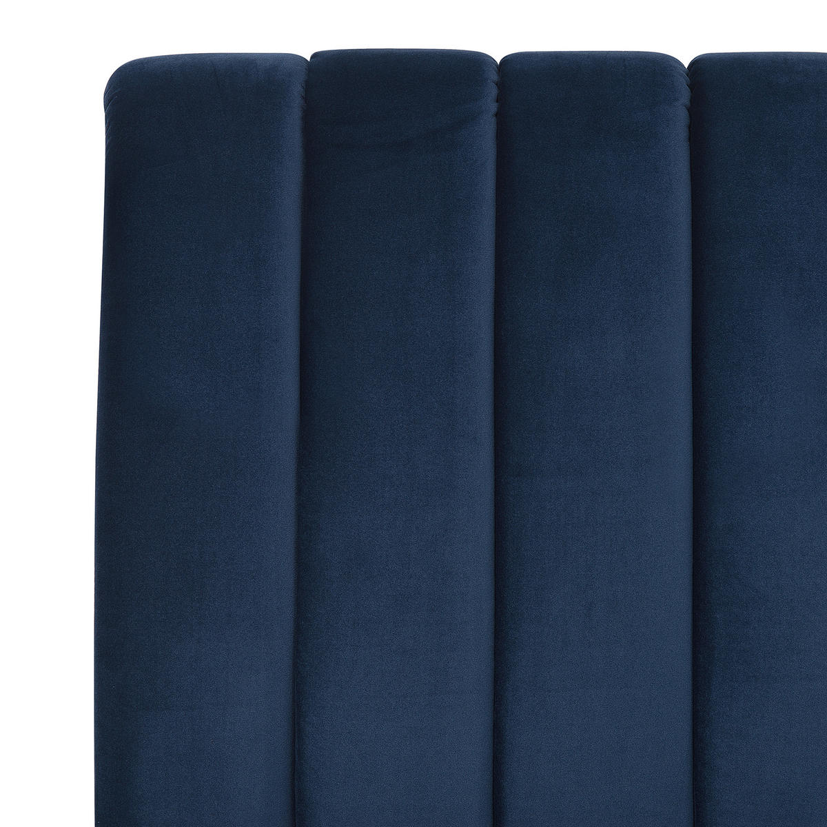 POLSTERBETT 160/200cm Marineblau Marville - Blau, Textil (160/200cm) - Beliani