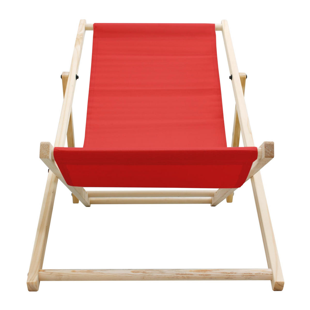 LIEGESTUHL samt Rot 2er Set - Rot, Holz (52/83/117cm) - ECD-Germany