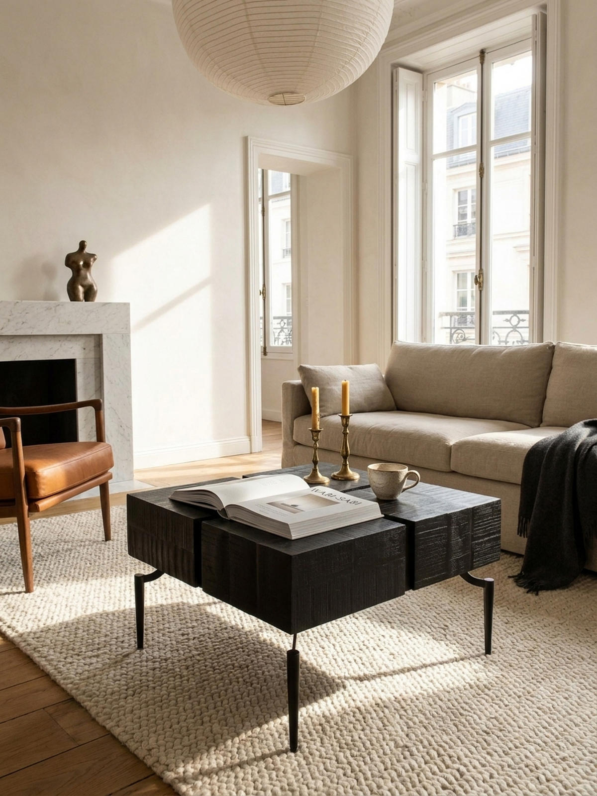 COUCHTISCH Massivholz Quadratisch Metallgestell Würfel-Form Modern, Schwarz 60x60x40 cm - Schwarz, Holz/Metall (60/60/40cm) - KADIMA DESIGN