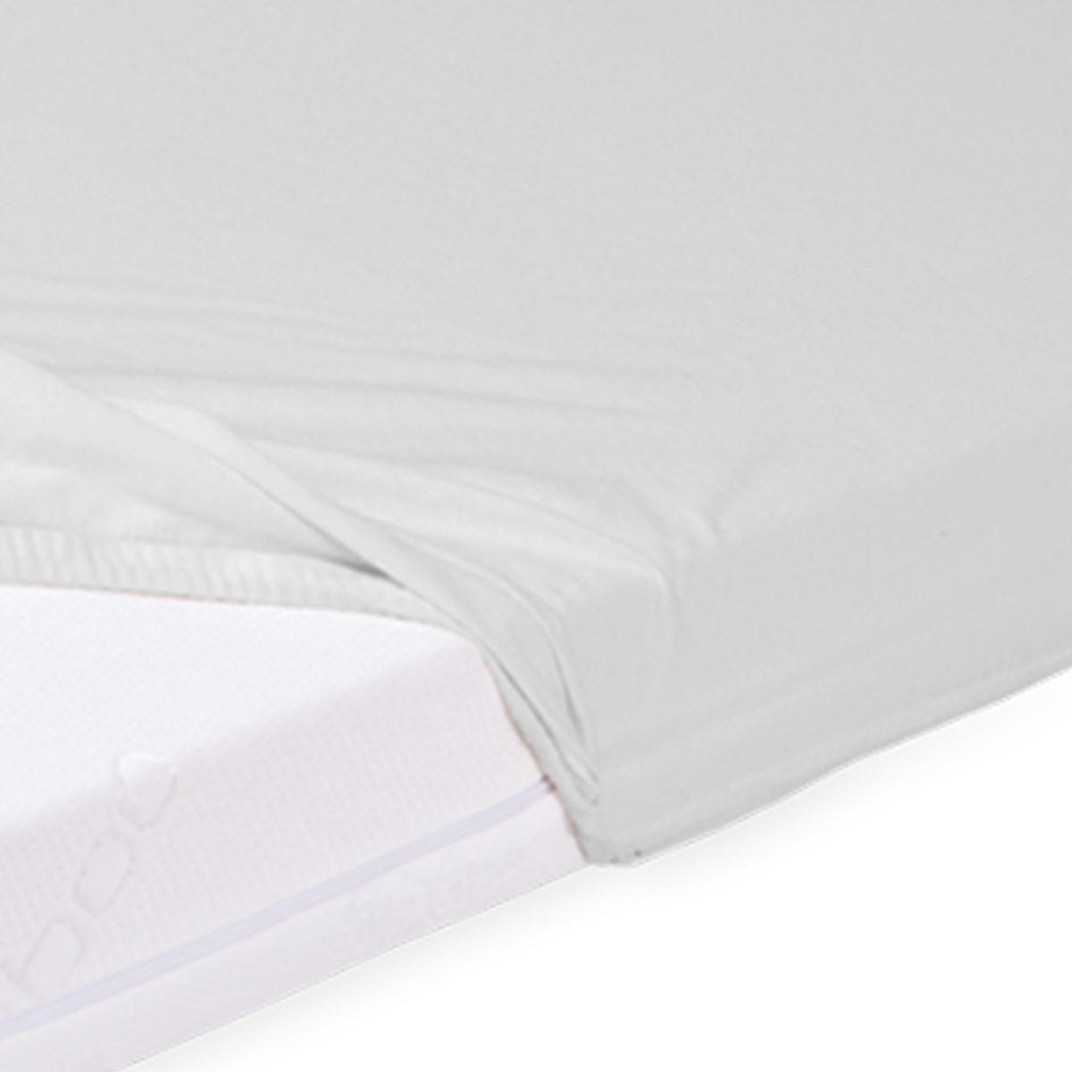 BETTLAKEN Bamboo Young mit Gummizug - Grau, Textil (80/160cm) - Mr Mattress