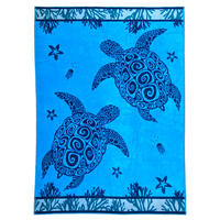 STRANDTUCH Frottee Velours Jacquard Latoti 140x180 400g/m² - Blau, Textil (140/180cm) - LE COMPTOIR DE LA PLAGE