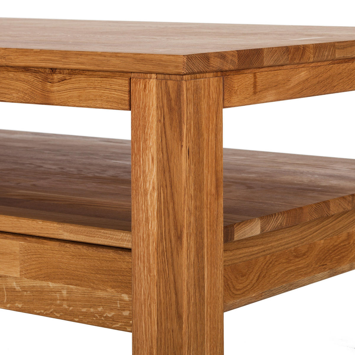 COUCHTISCH - Massivholz - Eichefarben, Holz (70/110/47cm) - home24