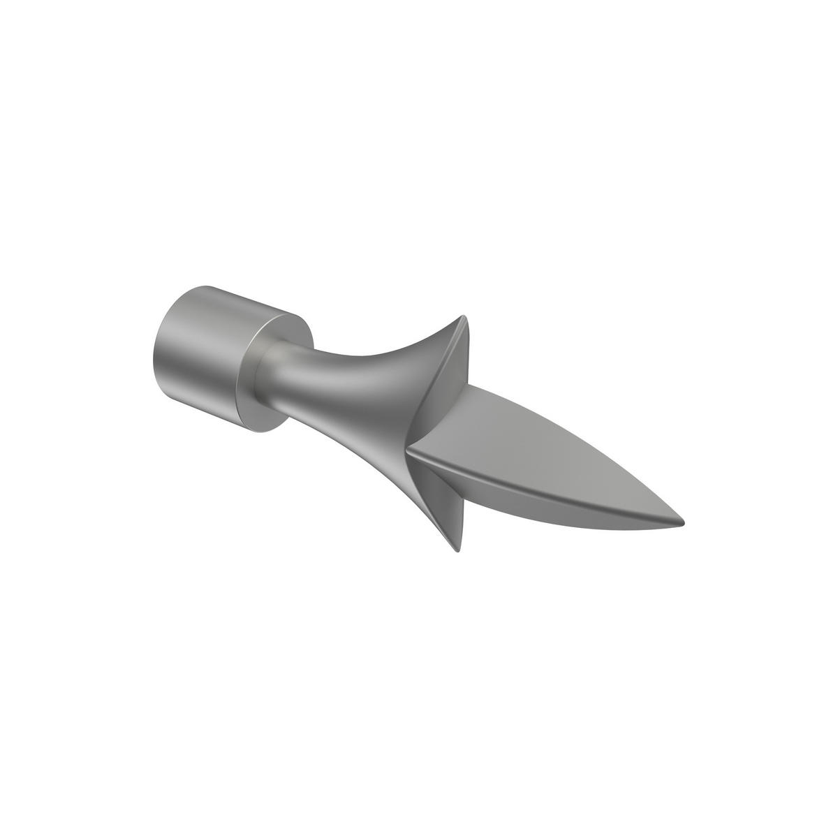 ENDSTÜCKE FÜR TELESKOP-GARDINENSTANGEN Lily 16/13 mm Ø Silbergrau, Packung 2 Stück - Silberfarben/Alufarben, Kunststoff (11.1/5.9/5.9cm) - INTERDECO
