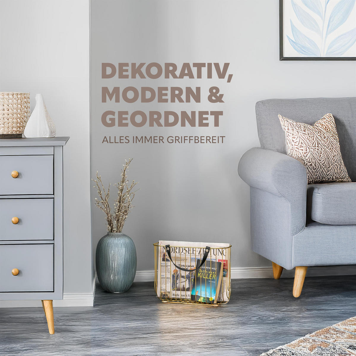 ZEITUNGSSTÄNDER, Gold - Goldfarben, Metall (36/26.5/15.5cm) - eluno