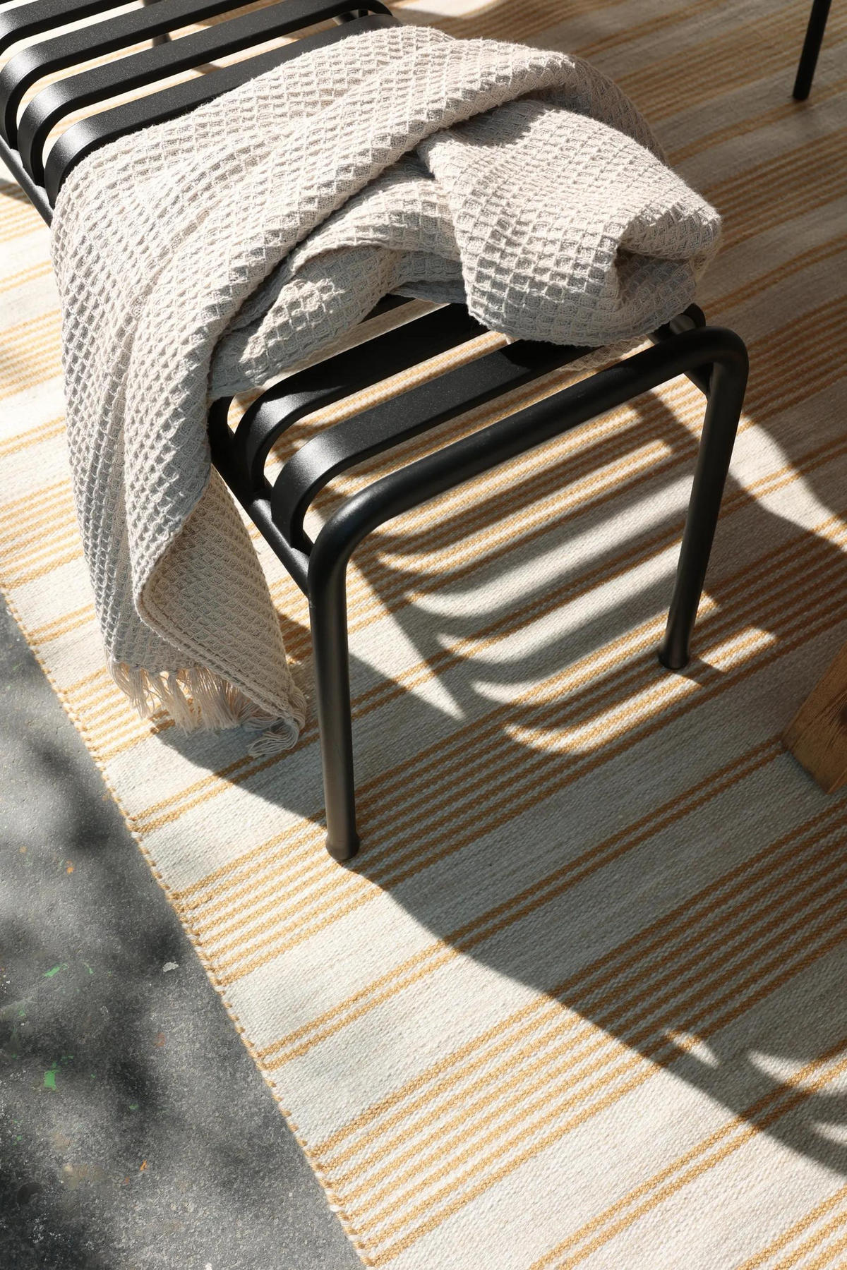 OUTDOORTEPPICH Rida Beige/Gelb 120/170 cm - Beige/Gelb, Kunststoff/Textil (120/170cm) - benuta