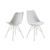 STUHL 2er-Set weiss, Metall weiss - Weiß, Holzwerkstoff (48/86/54cm) - ebuy24