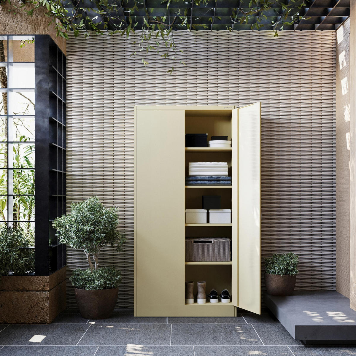 AKTENSCHRANK JAN H - Beige, Metall (90/195/40cm) - Jan Nowak