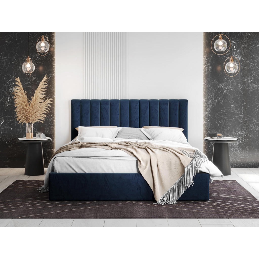 Thumbnail - Mirjan24 Polsterbett, Blau, Textil, Rechteckig, 180x200 cm, Schlafzimmer, Betten, Polsterbetten